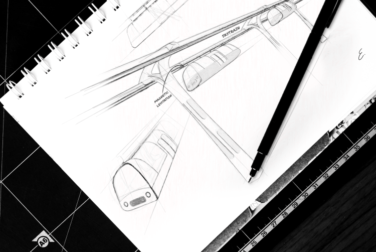 Suspended maglev solar sky train | Part 1:&nbsp;Sketches